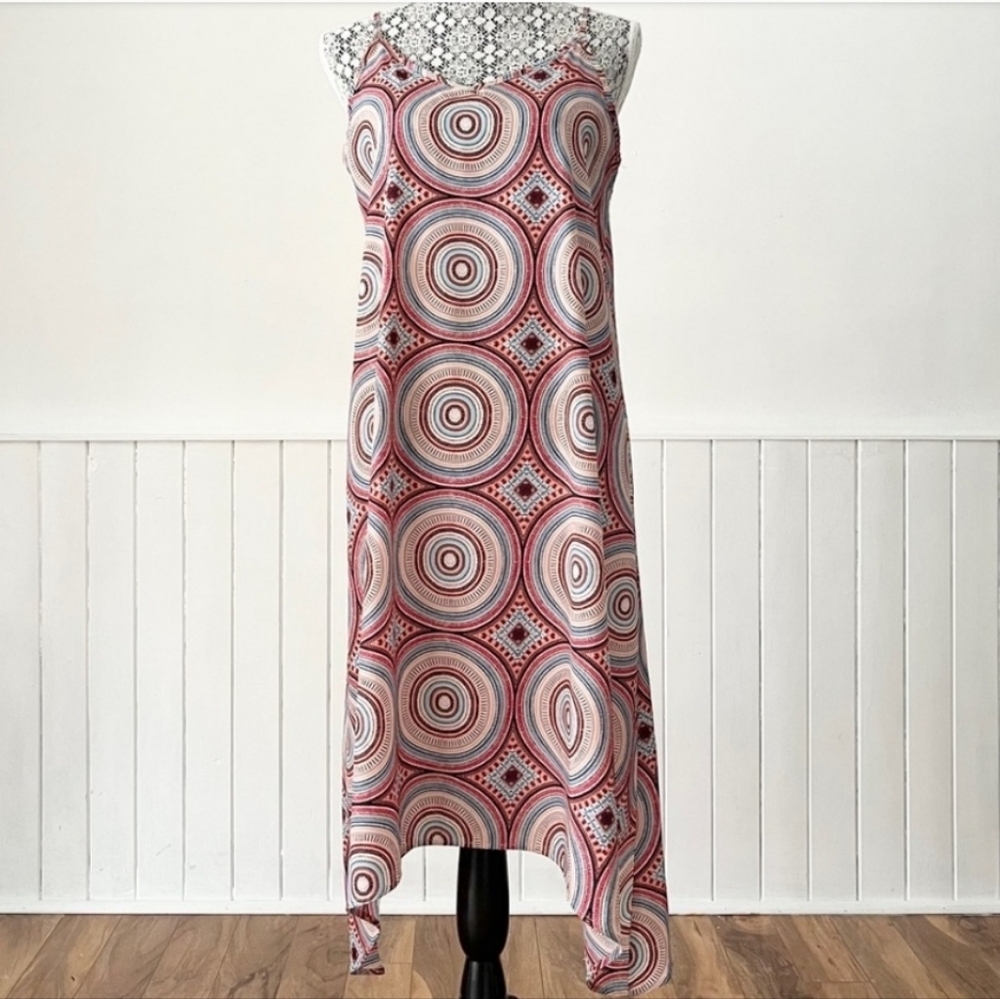 𝅺Gap Vintage Bohemian Sleeveless Sharkbite Hem Dress Size M